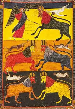 Facundus Beatus, f°171v The monstrous beasts