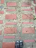 Brick and tilework outside the museum.