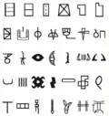 Symbols using geometric shapes