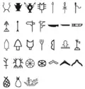Symbols resembling everyday objects