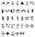 Symbols resembling plants