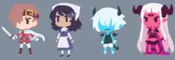 Concept art of the main cast