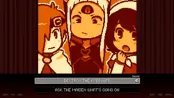 A confrontation between the Hero, the Overlord, and the Maiden.