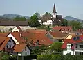Biengen with palace and Church St. Leodegar