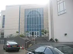 Entrance to the main mosque with a view of the glass entrance (2008)