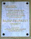 Attila út 37. Endre Bajcsy-Zsilinszky