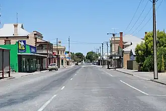 Balaklava main street at the northeast corner of the hundred