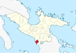 Map of Camarines Sur with Balatan highlighted