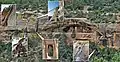 Balcony House tour: (1) entrance 32&nbsp;ft (10&nbsp;m) ladder, (2) 12&nbsp;ft (4&nbsp;m) tunnel, (3–5) exit up 60&nbsp;ft (18&nbsp;m) cliff face