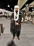 A Baloch man in Balochi men's clothes