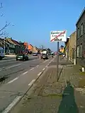Town sign: no speed limit of 50&nbsp;km/h any more in Bambrugge