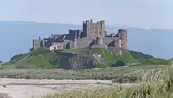 Colour photograph of Bamburgh Castle