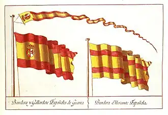 The flags chosen as war and merchant ensigns