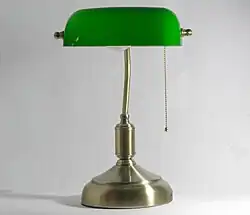Banker's lamp turned off