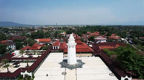 Great Mosque of Banten in Serang, the construction of the mosque was started around 1552 and was completed in 1566, its 24 meter high minaret was added in 1632, one of the few oldest mosques in Indonesia.