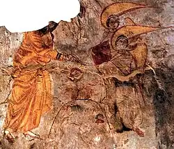 Image 56Baptism of Christ on a medieval Nubian painting from Old Dongola (from History of painting)