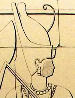 A portrait of the Kushite queen regnant buried in pyramid Bar. 4, possibly Amanirenas