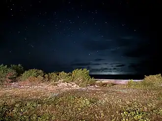 Antiguan city lights seen from The River