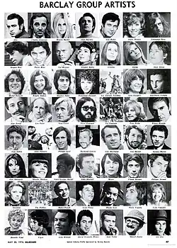Vigon (bottom row, second from left) in 1970