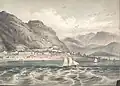 Barmouth, with Cadair Idris in the background, 1865