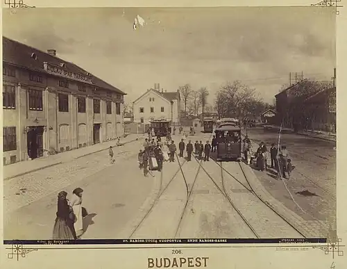 Terminus of the first standard gauge line at Orczy tér