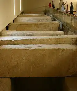 The boat pit in which the Khufu ship was discovered, inside the Solar Boat Museum