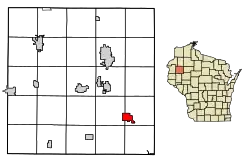 Location of Chetek in Barron County, Wisconsin