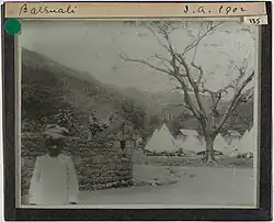 Barrouallie, tent camp for people displaced by the 1902 eruption of the Soufrière