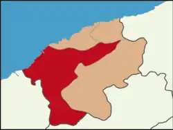 Map showing Bartın District in Bartın Province
