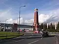 The Trafford Palazzo campanile tower and link bridge to The Trafford Centre