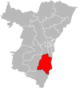 Location of Erstein