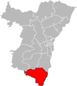 Situation of the canton of Sélestat in the department of Bas-Rhin