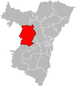 Situation of the canton of Saverne in the department of Bas-Rhin