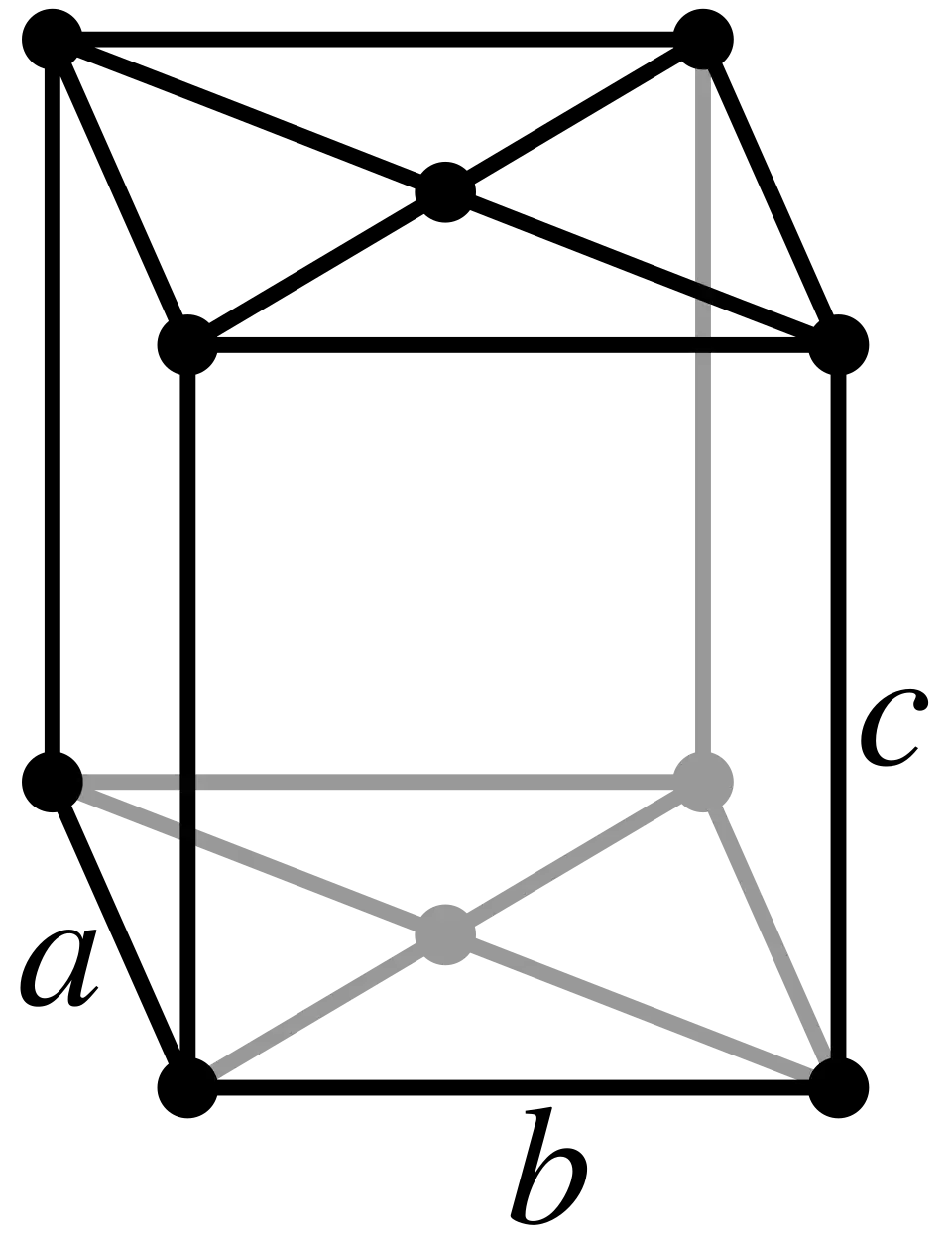 Orthorhombic, base-centered