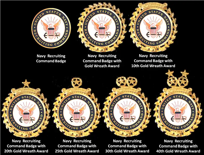 U.S. Navy Recruiting Command Badges