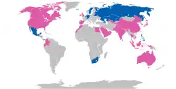 Countries with current Baskin-Robbins locations&nbsp;&nbsp;Countries with former Baskin-Robbins locations