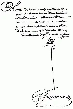 A lettre de cachet.
