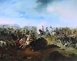 Battle of Grochów, 13 December 1831, (1850s), oil on canvas, Military Historical Museum of Artillery, Engineers and Signal Corps.