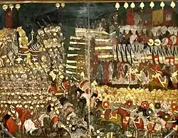 Battle of Mohács (1526), Turkish miniature, currently on display at the Castle of Szigetvar, Hungary