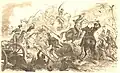 Drawing of the battle