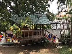 Old tree house for the students in the school playground 2017
