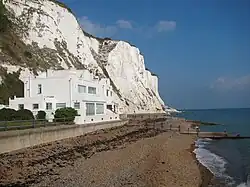 View showing the complex's proximity to the English Channel