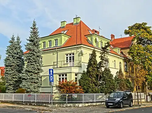 Villa at 3 Kopernika Street (1933–1935). Functionalism style.