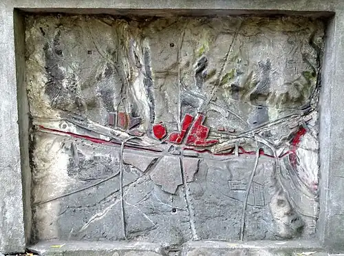 Relief map of Bydgoszcz, Botanic Garden, 1930