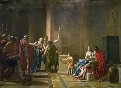 Leonidas, in consideration of his daughter Cleonide, is content to banish his son-in-law Cleombiote, Musée des Beaux-Arts de Carcassonne
