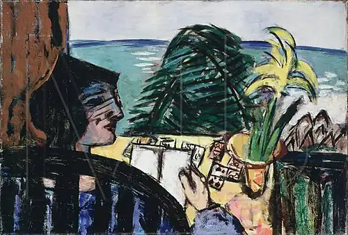 Max Beckmann, Woman Reading at the Beach, 1939