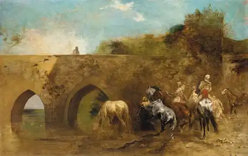 Bedouins Watering Their Horses, undated