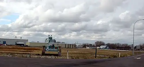 Beiseker welcome sign, 2009