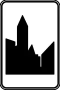 F1b: Start of a built up area