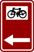 F34c2: Direction sign (touristic destinations for cyclists, horse riders and pedestrians)